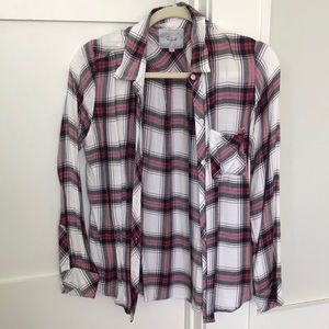 Rails button down with one button